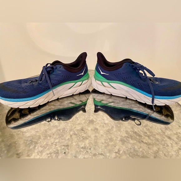 Hoka One Clifton 7 Running Sneaker Navy Blue Men’s size US 9.5 - Picture 5 of 10